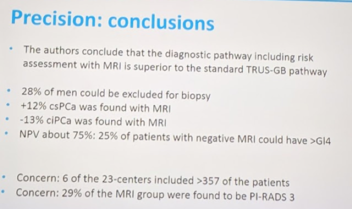 UroToday ESOU19 PRECISION study Kasivisvanathan 1