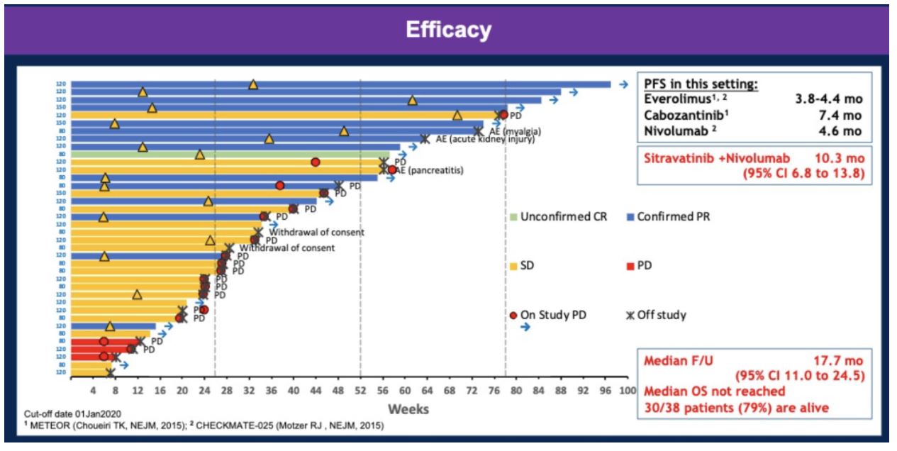 ASCO GU 2020 sitravatinib efficacy