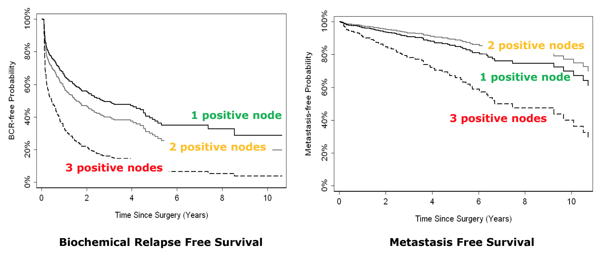 Biochemical Relapse and Metastatis Free Survival 