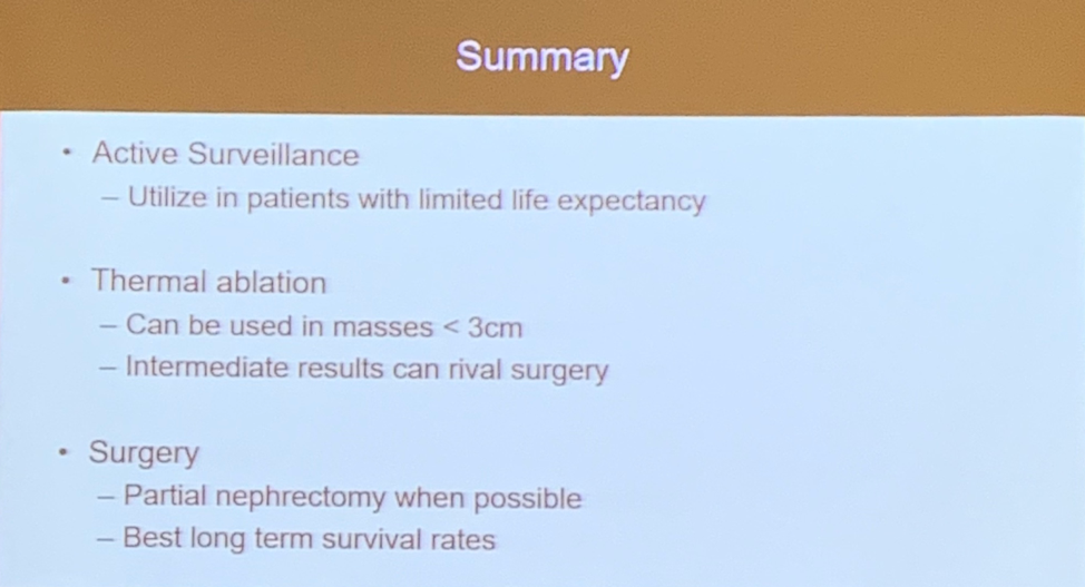 MDACC Biopsy in the Management of the Small Renal Mass