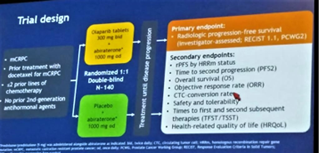 SUO 2018 olaparib vs placebo trial design
