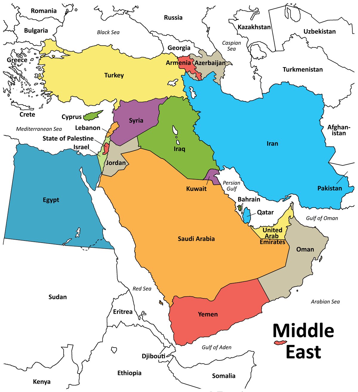 middle east map