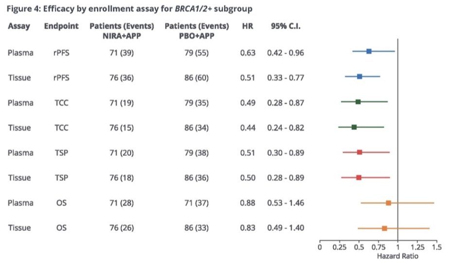 MAGNITUDE brca subgroup table