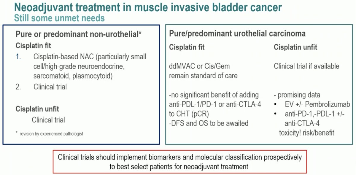 neoadjuvant treatment in mibc unmet needs