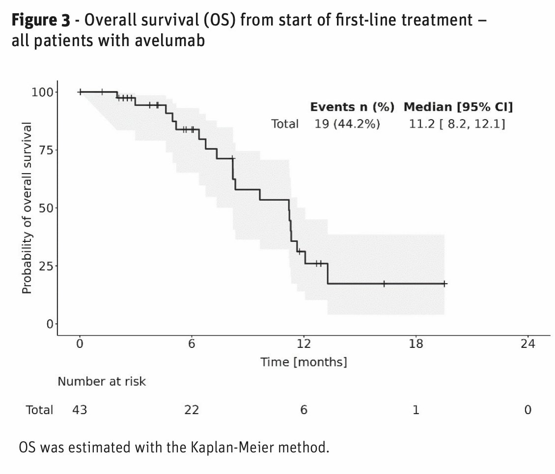 maintenance avelumab overall survival was 11.2 months