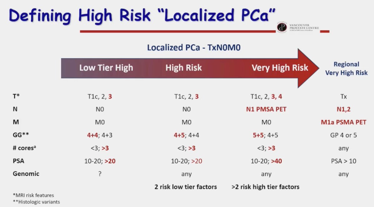 defining high-risk, localized prostate cancer