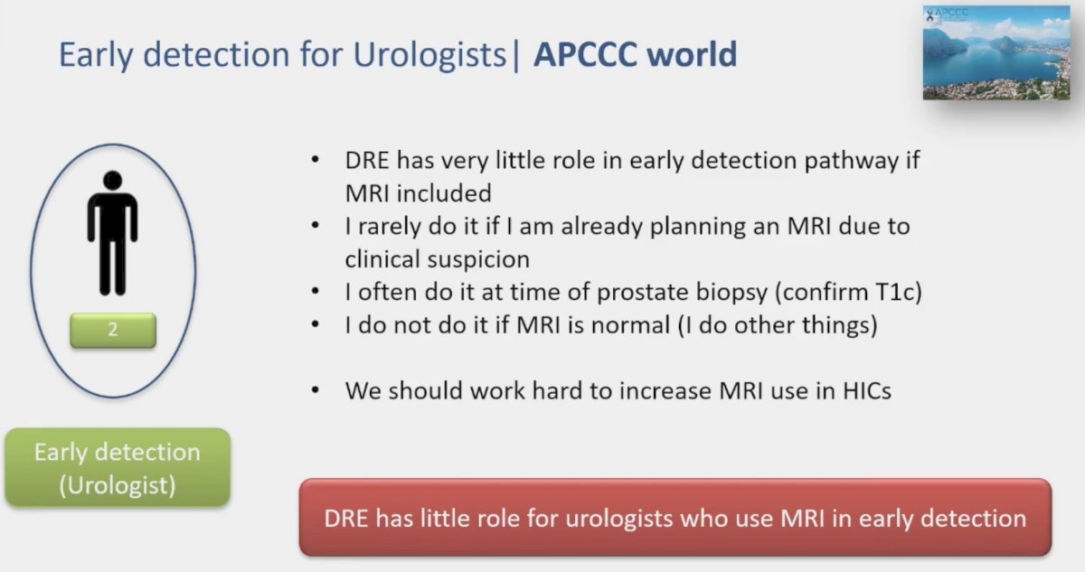 DRE has little role for urologists who use MRI in early detection