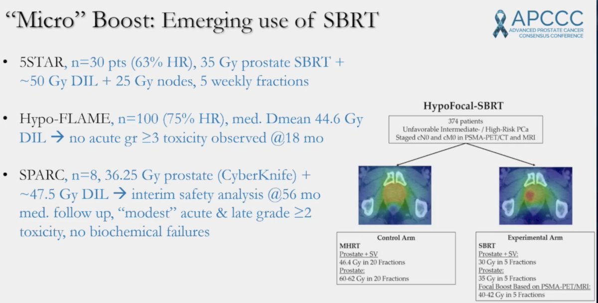 evaluating the use of SBRT to allow for an additional ‘micro’ boost