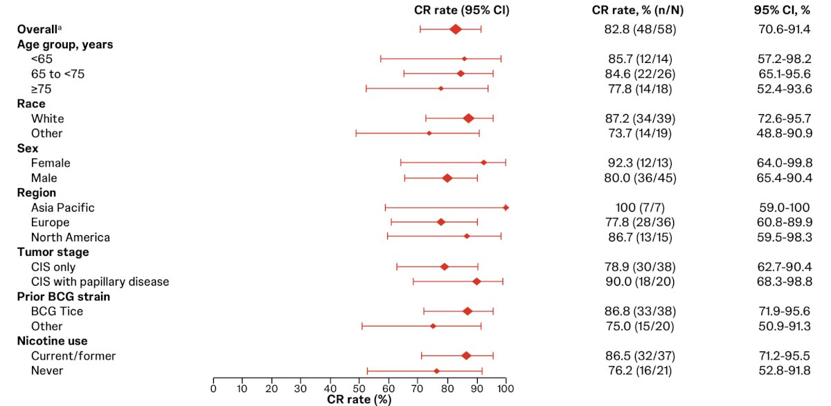 TAR-200 monotherapy complete response rates