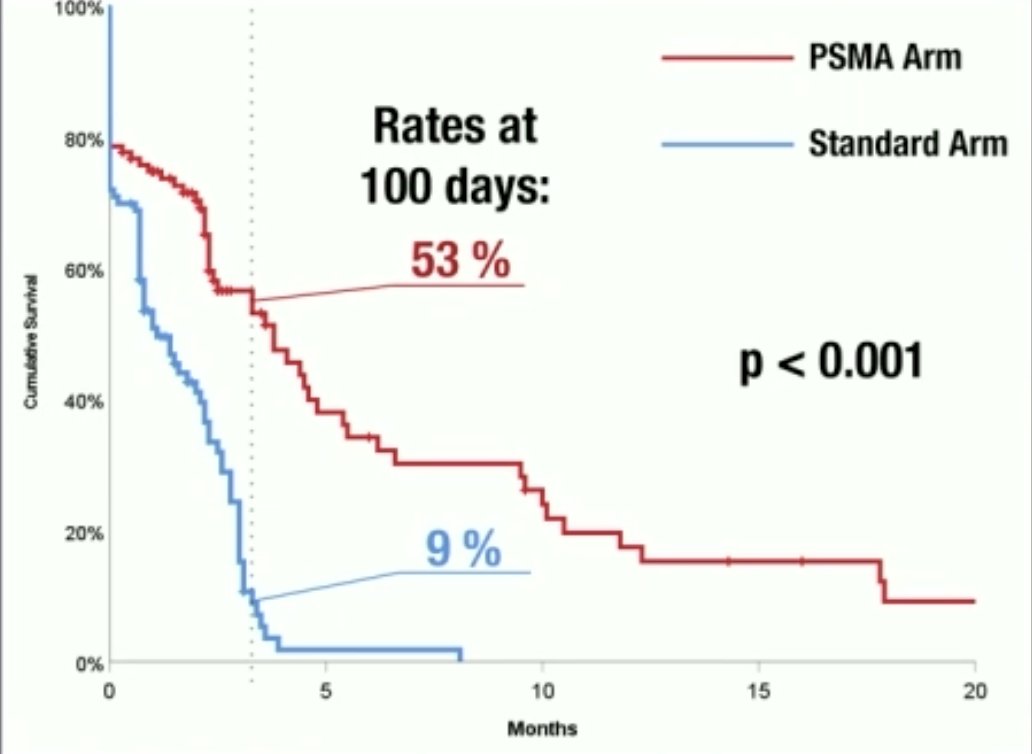 The progression-free survival rates at 100 days were 53% and 9%, respectively (p<0.001).&nbsp;