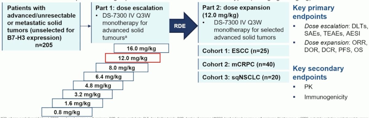 Vobramitamab duocarmazine is a humanized anti-B7-H3 IgG1 monoclonal antibody with a topoisomerase 1 inhibitor payload