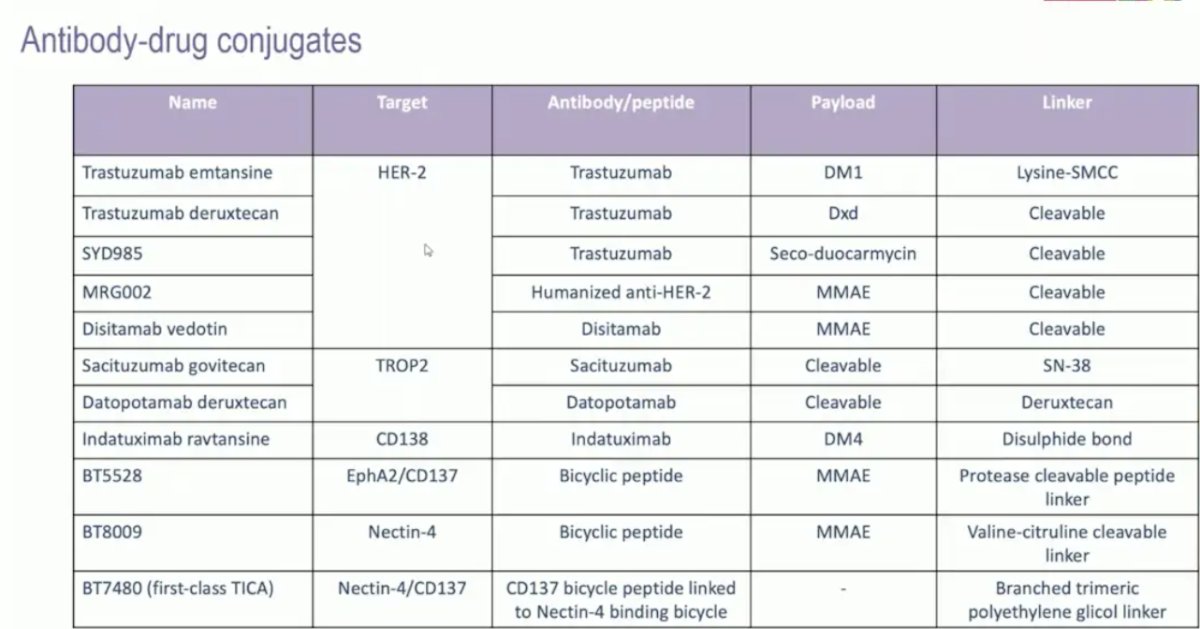 novel agents and combinations, as well as antibody drug conjugates 2