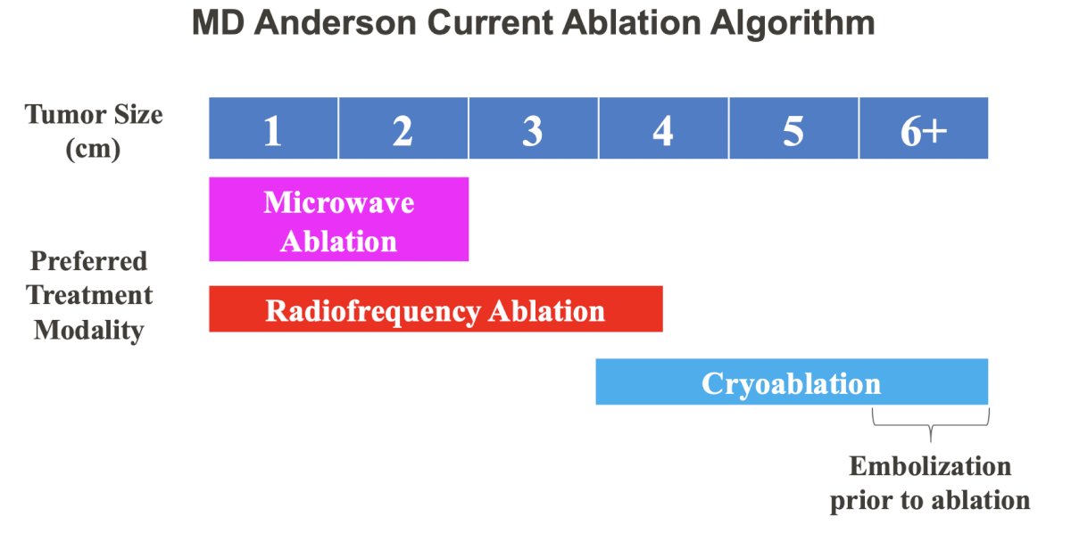  MD Anderson Cancer Center algorithm for deciding on ablation approach