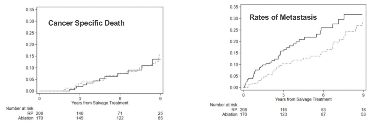 McPherson and colleagues6 recently assessed outcomes of salvage radical prostatectomy versus salvage ablation therapy among 444 patients treated at Memorial Sloan Kettering Cancer Center and the University of Western Ontario