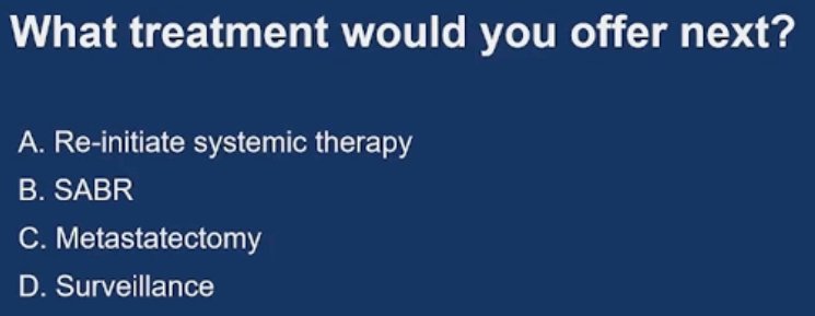 Dr. Lallas queried the audience- what treatment would you offer next?