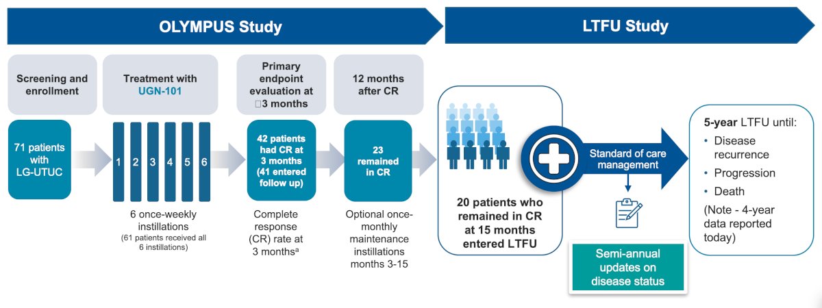 Those with complete response at study completion were eligible for long-term follow-up in BL007. Outcomes included duration of response and disease recurrence or progression. There was no protocol-specified intervention or treatment, and there were no protocol-specified visits or evaluations. Supervising physicians provided semiannual updates on patients’ disease status