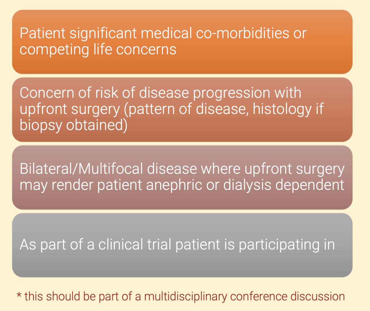 Scenarios where neoadjuvant immunotherapy (IO) may be a worthy consideration are outlined below. Importantly, all such cases should be discussed in a multidisciplinary cancer conference to ensure optimal patient selection and treatment planning.