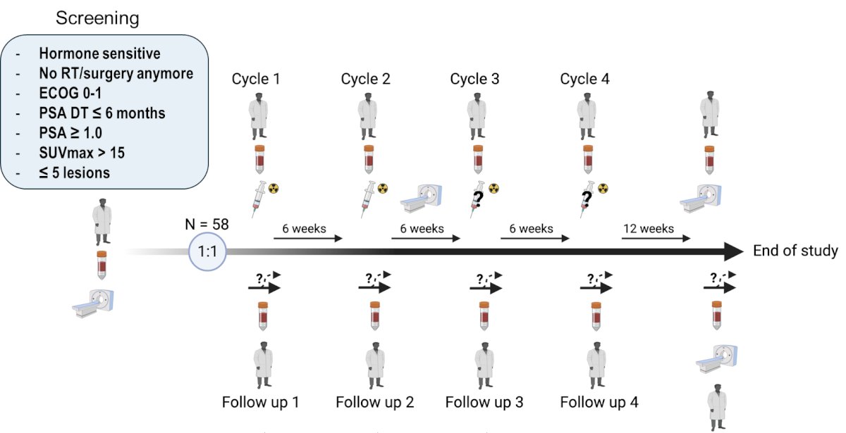 The trial schema with screening/follow up visits is illustrated below: