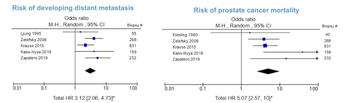 Finally, positive biopsies 2+ years after radiotherapy were predictive of metastases and cancer-related mortality after long-term follow-up. Patients with a positive biopsy had: