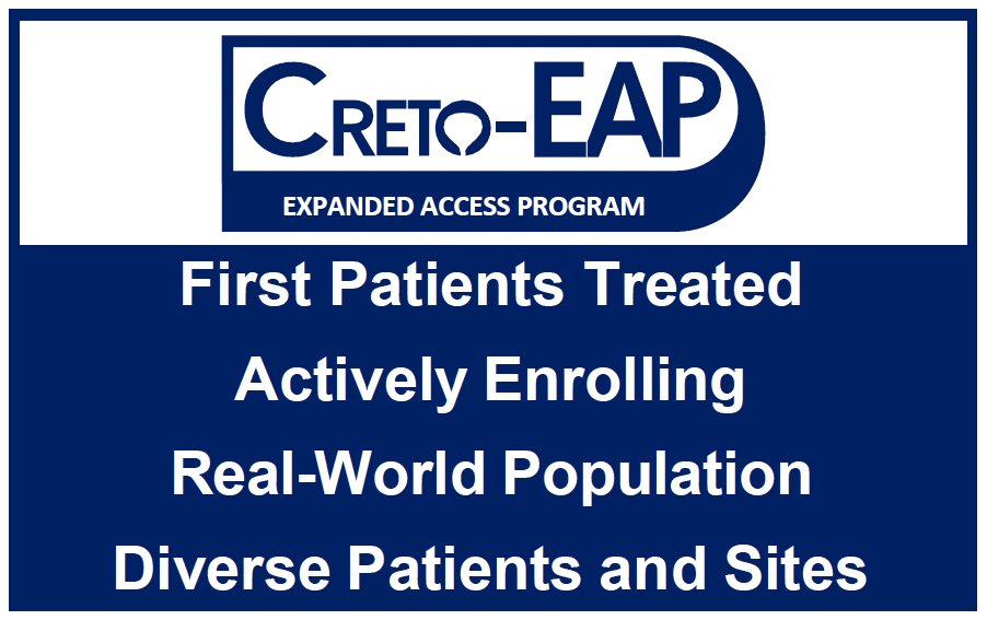CRETO-EAP offers CG for patients with CIS-containing, BCG-unresponsive NMIBC meeting the following eligibility criteria: