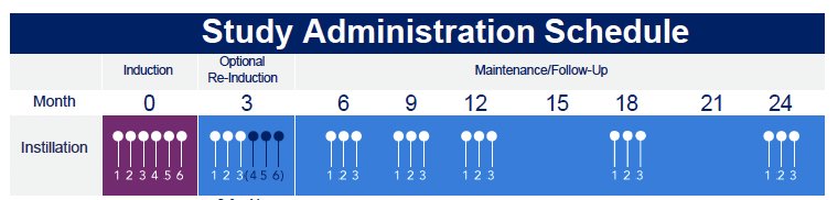 The study administration schedule is as follows: