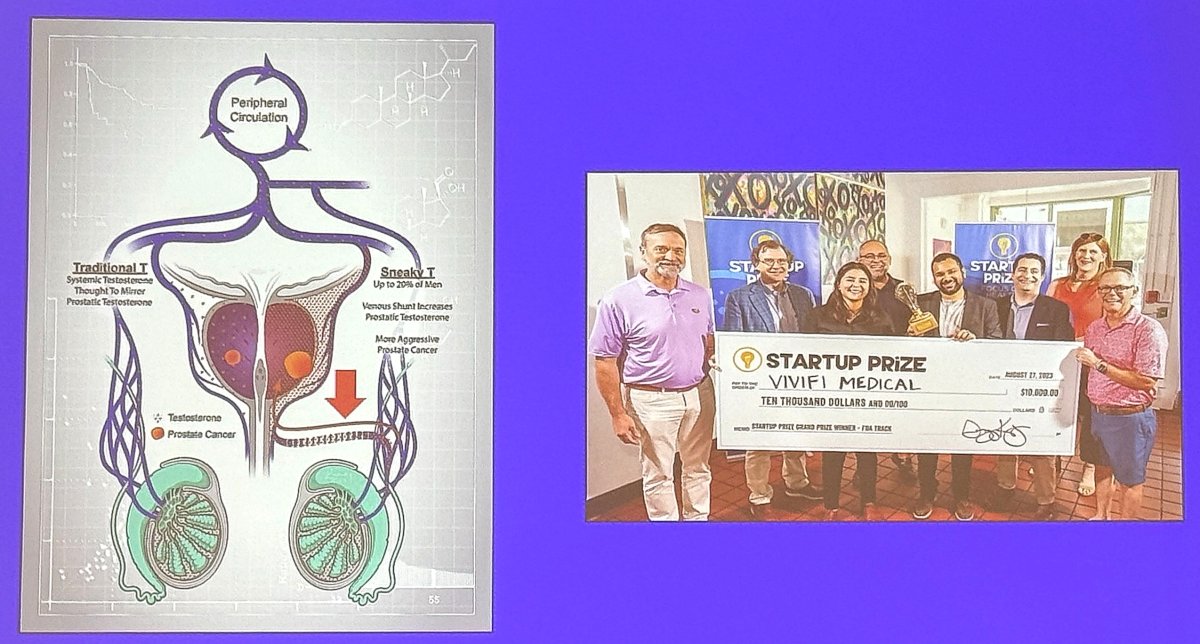 The implications of the Sneaky T findings extended beyond academic insight. Dr. Klein showed a photograph of the team receiving the Startup Prize for Vivifi Medical, which was awarded $100,000 to advance commercialization efforts.