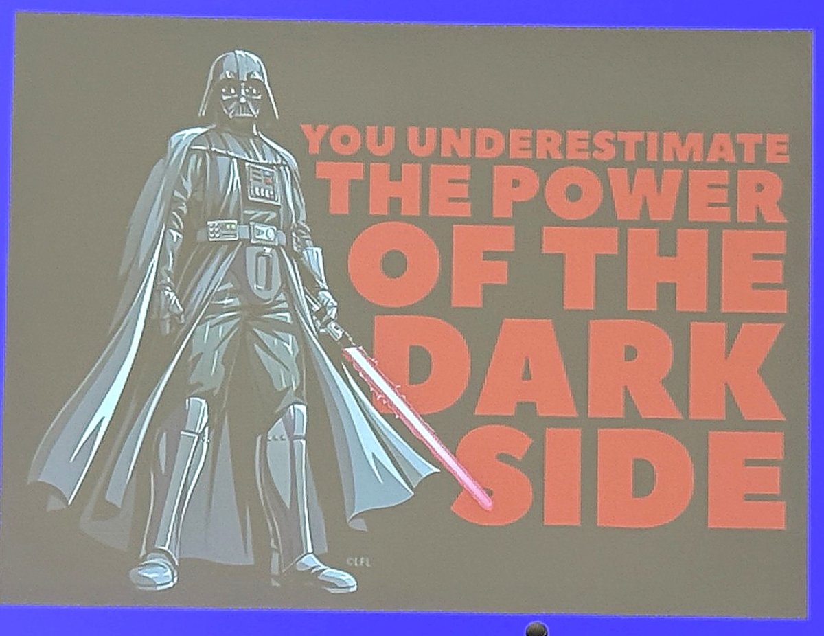 With characteristic humor, Dr. Klein introduced the next section with a slide titled: “Going to the Dark Side”, followed by an image of Darth Vader and the caption: “You underestimate the power of the Dark Side.”&nbsp;