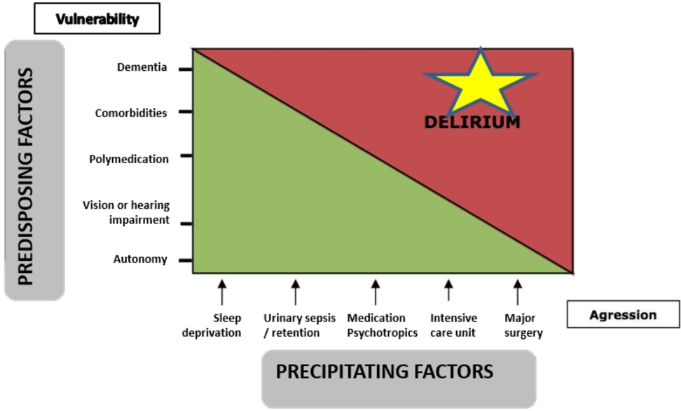 delirium predisposing and precipitating factors