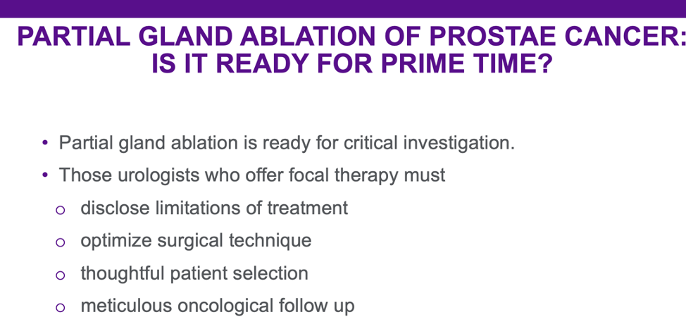 partial gland ablation of prostate cancer