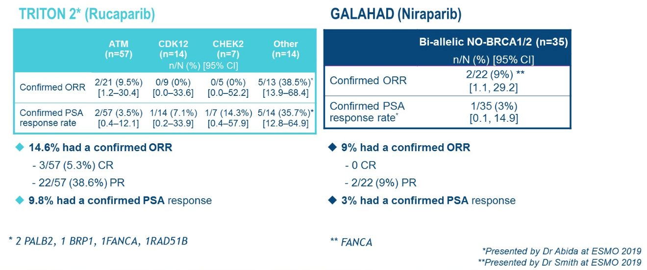 response to parp inhibitors
